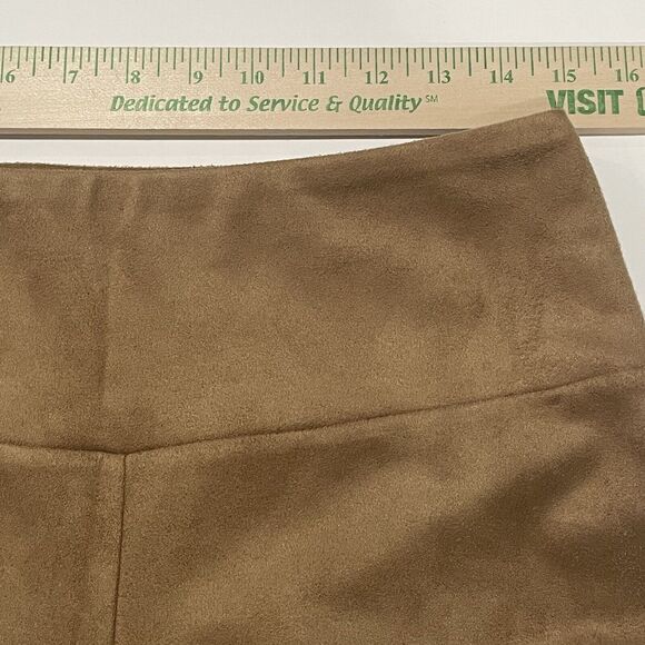J. Mclaughlin Faux Suede Mid Rise Skinny Leg Pants Brown Size Medium - Picture 12 of 15